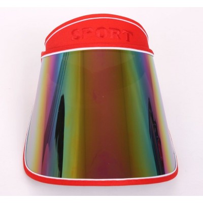 Sun Visor Cap UV Protection Sun Block Outdoor Adjustable Angle Wide Hat  RED  eb-44434294